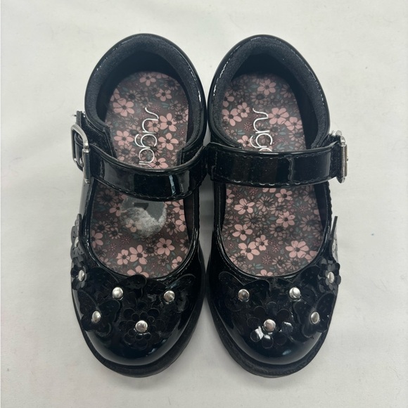 Sugar patent black formal toddler shoes size 7 - Picture 3 of 9